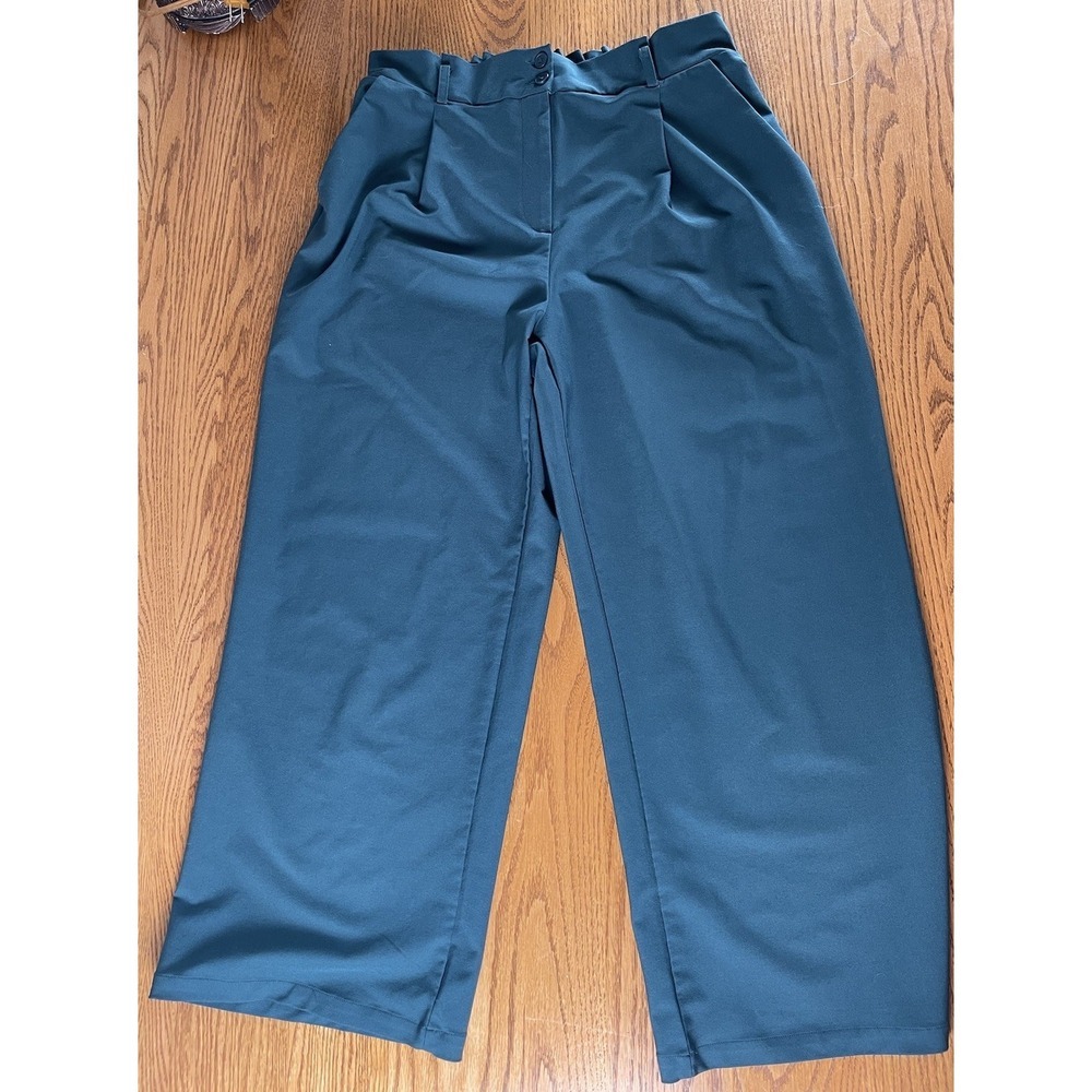 Grace Karin Blue Green Capri Ankle Pants Size 2XL
